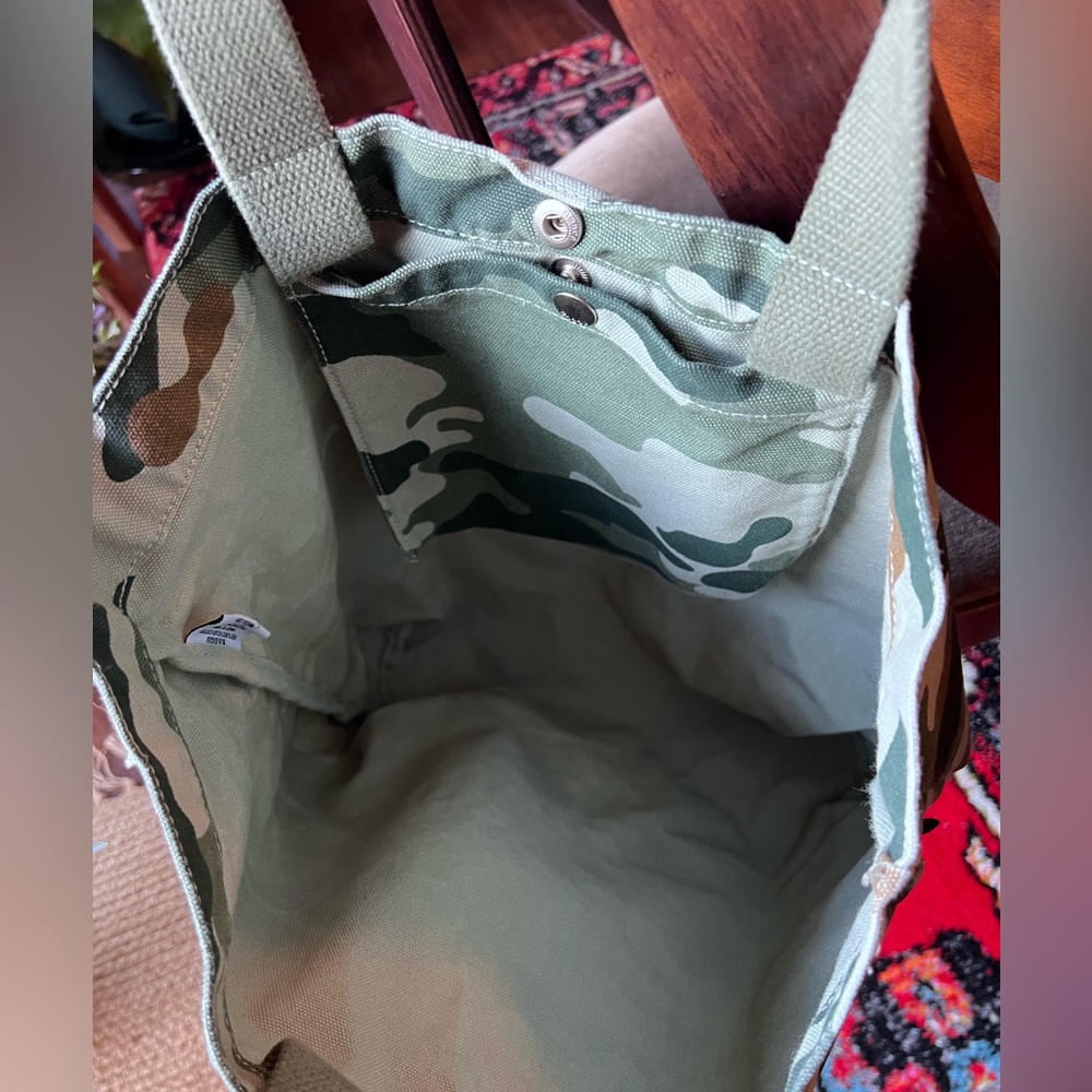 BAGGU Canvas Camo Tote Shoulder Bag - Picture 6 of 10